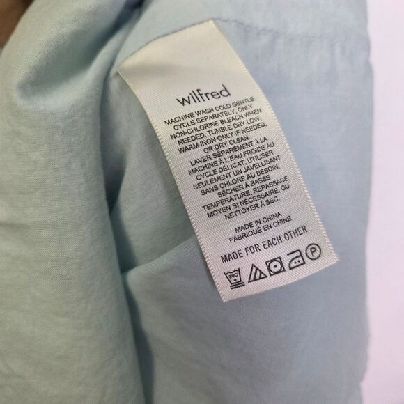 Aritzia Wilfred Organic Linen Mini Dress Light Blue Size 2 - Picture 8 of 9